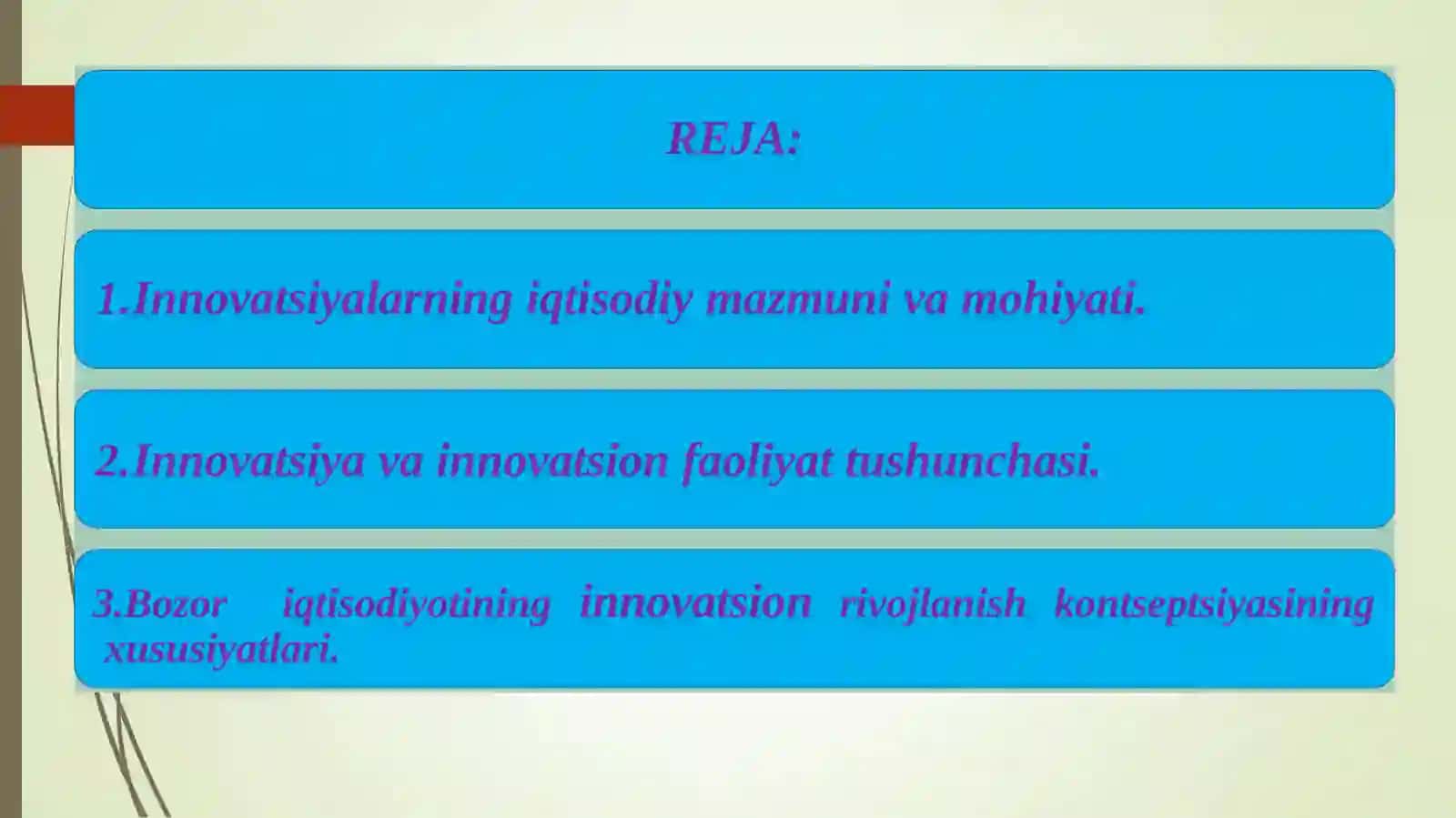 INNOVATSION IQTISODIYOT FANIGA KIRISH 3