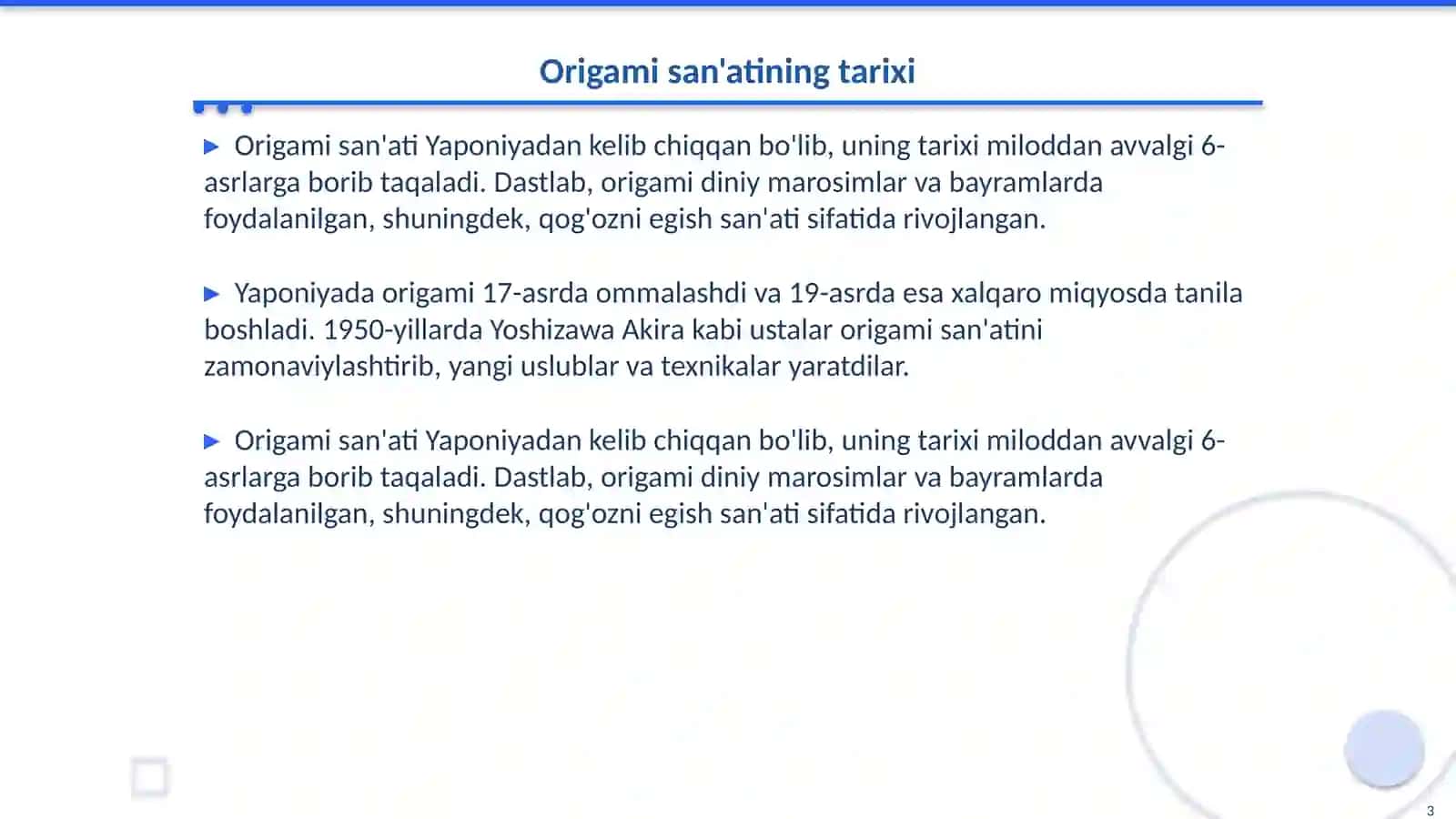Origami turlari 3