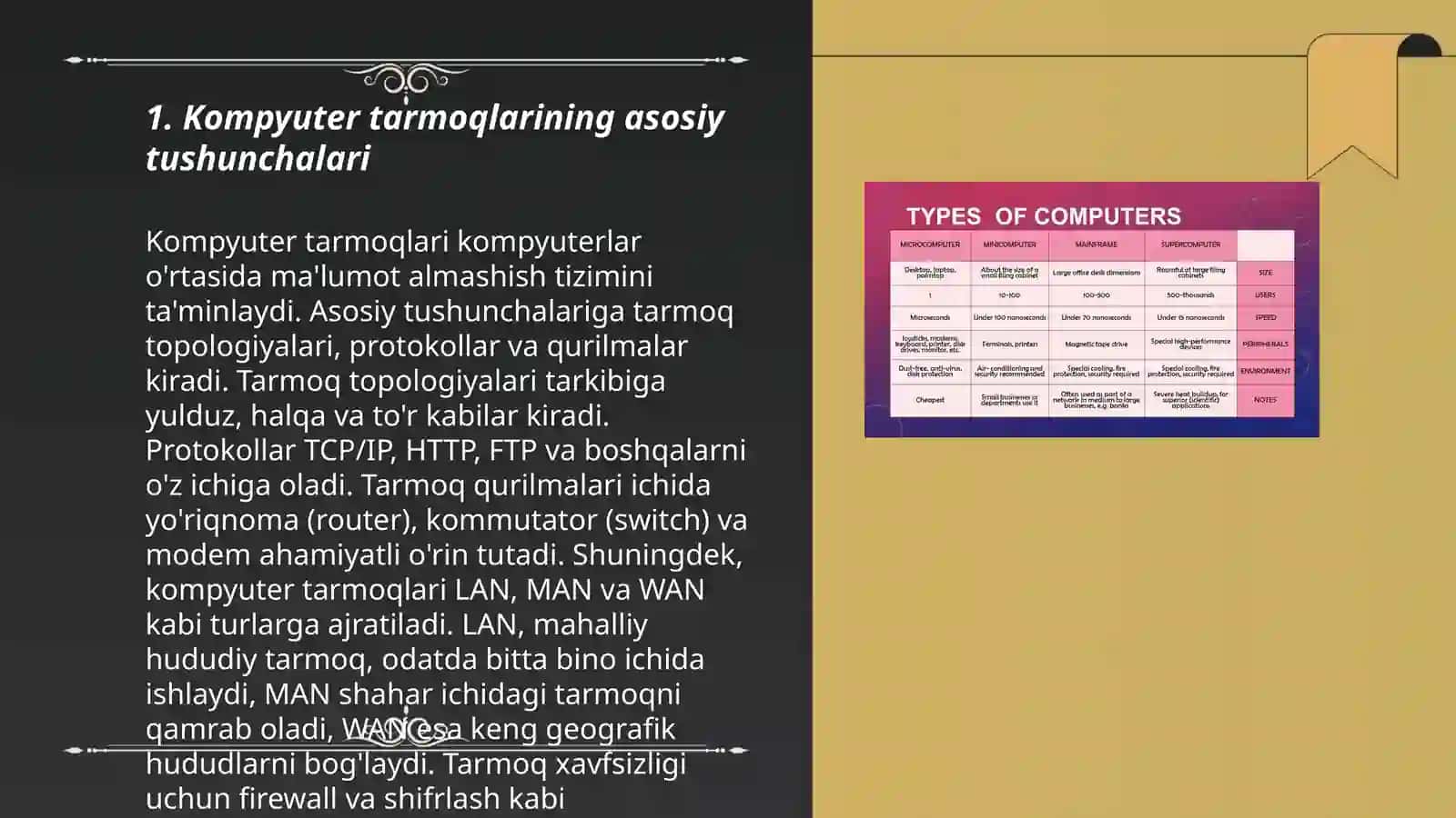 Kompyuter tarmoqlar va uning turlari 3