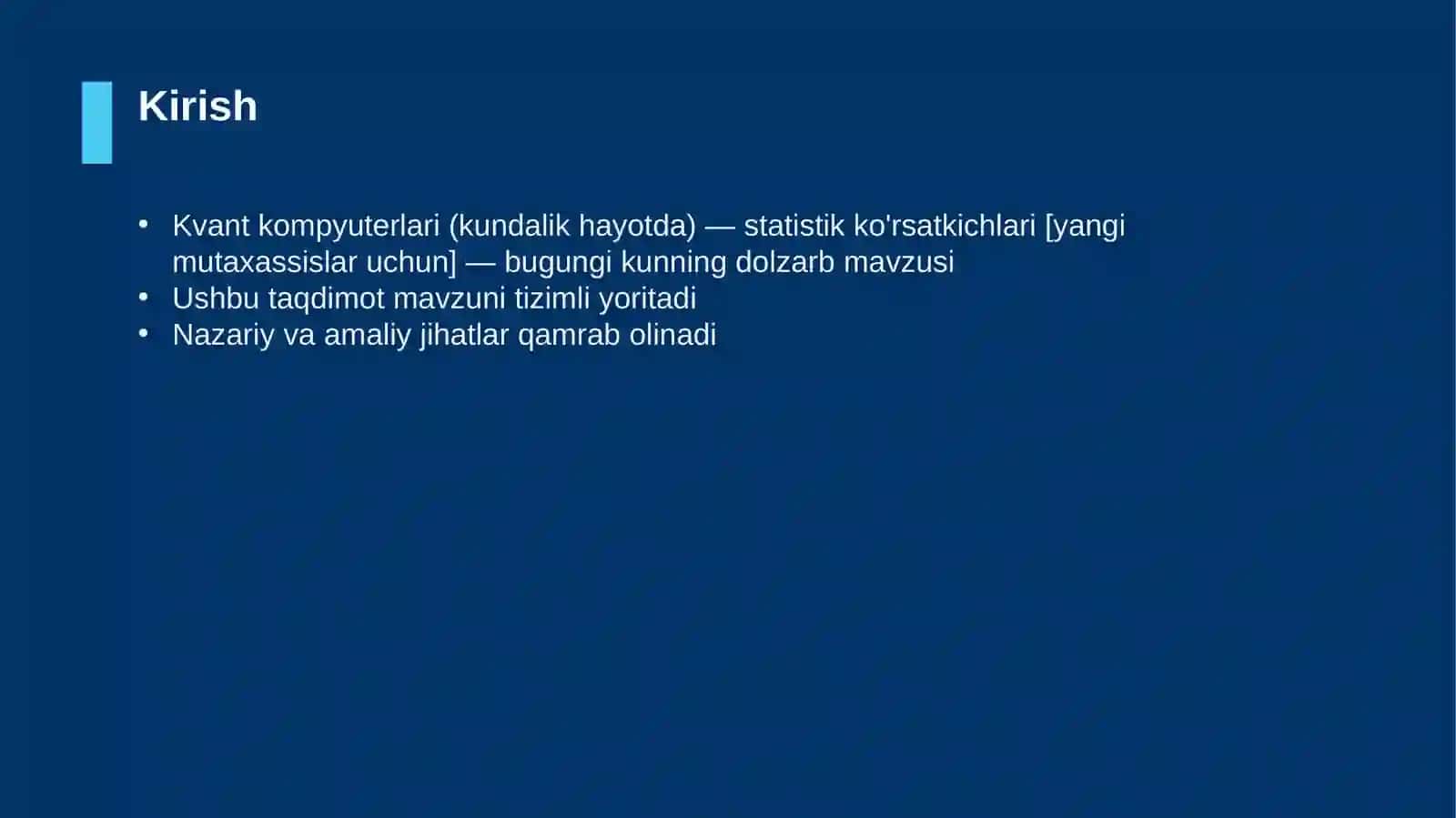 Kvant kompyuterlari (kundalik hayotda) — statistik ko'rsatkichlari [yangi mutaxassislar uchun] 3