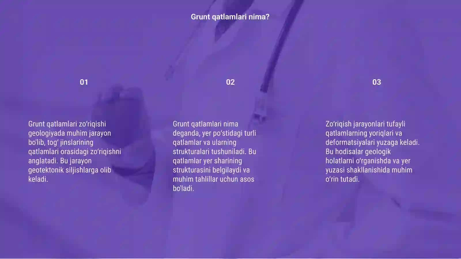 Grunt qatlamlari zoʻriqishi 3