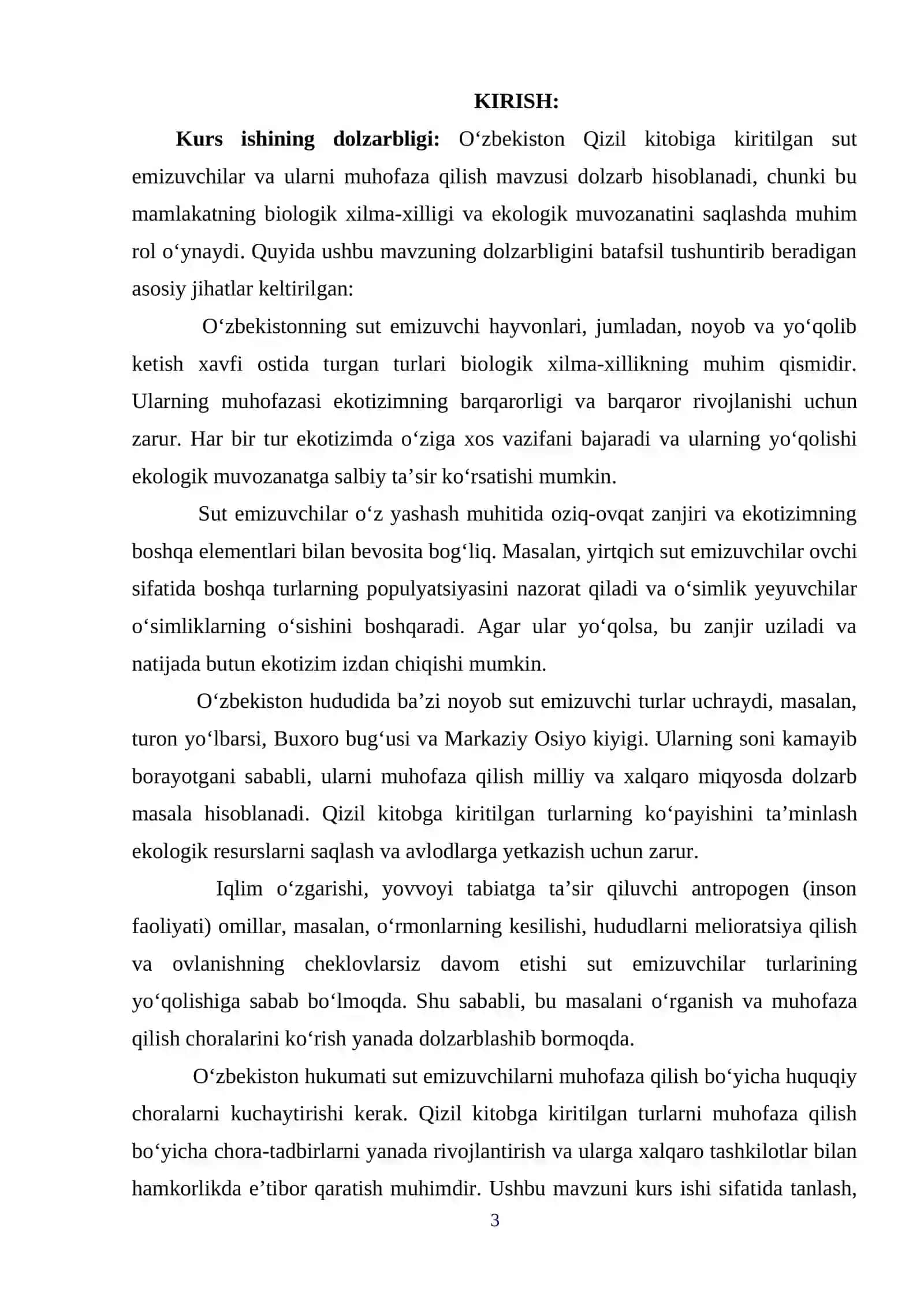 Sut emizuvchilarni muhofaza qilish mavzusi 3