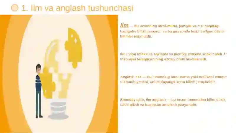 Ilm anglash turlari 3