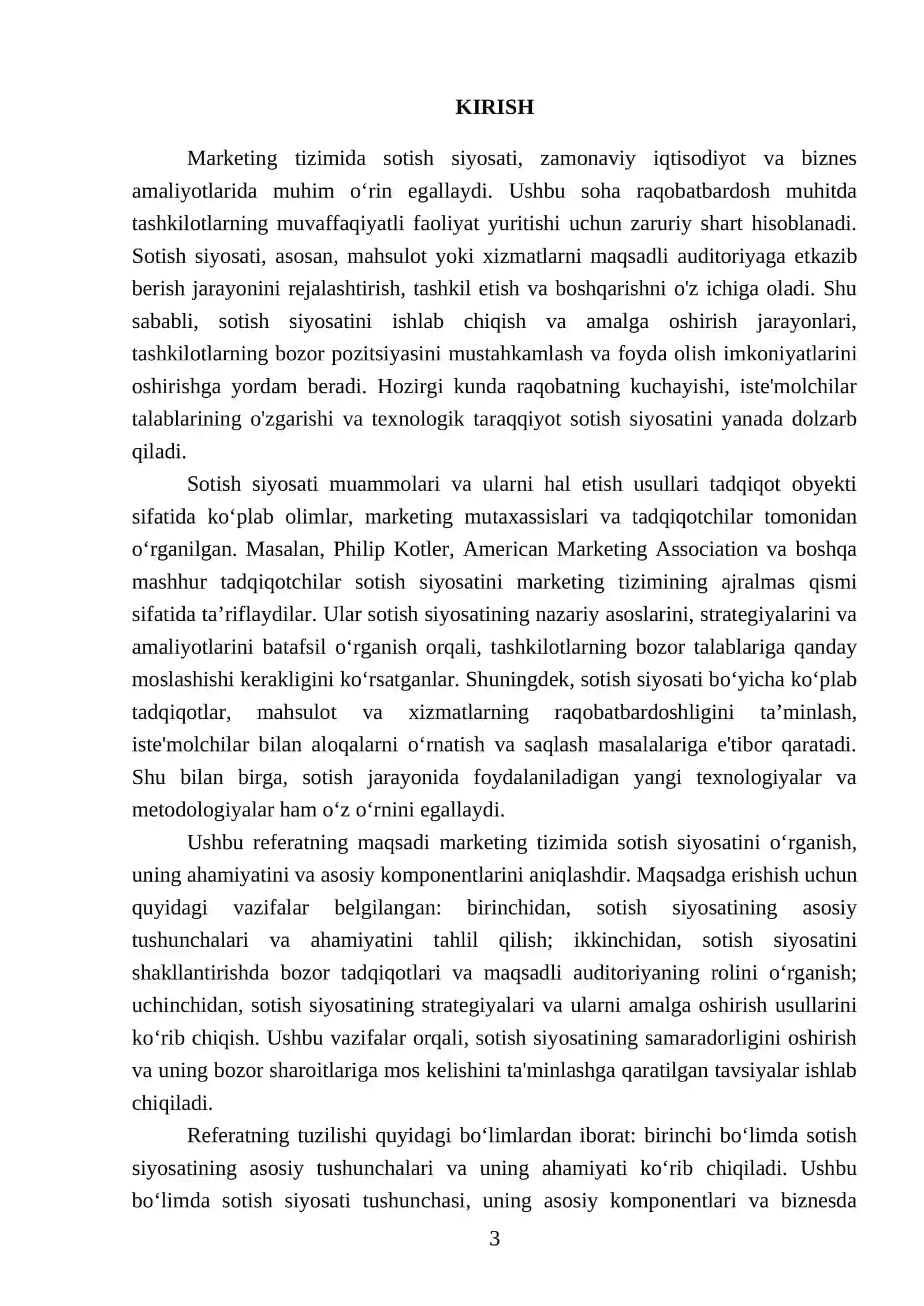 Marketing tizimida sotish siyosati 2025-2026 o'quv yili 3