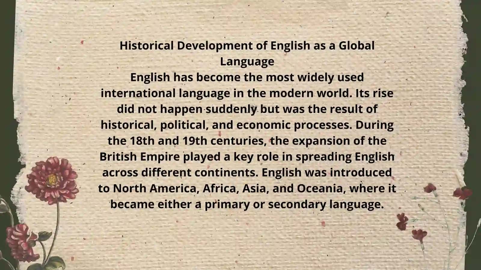 Historical Development of English as a Global Language 3