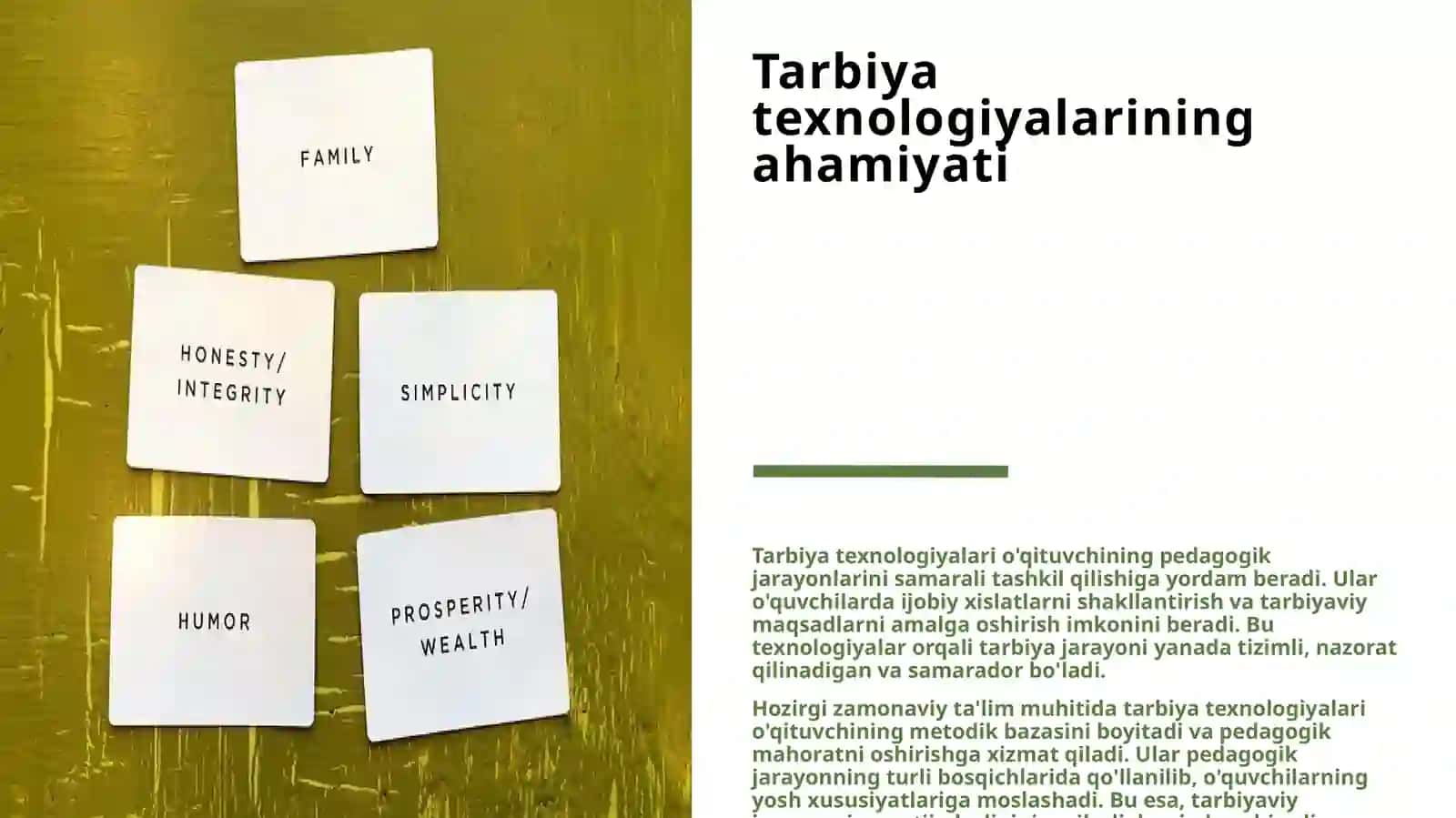 O'QITUVCHINING TARBIYA TEXNOLOGIYALARI ASOSIDA PEDAGOGIK MAHORATNI OSHIRIB BORISH. PEDAGOGIK TA'LIM JARAYONIDA O‘QITUVCHINING AXBOROT TEXNOLOGIYALARIDAN SAMARALI FOYDALANISHI 3