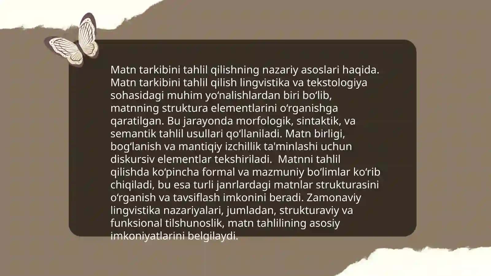 Matn tarkibini tahlil qilish 3