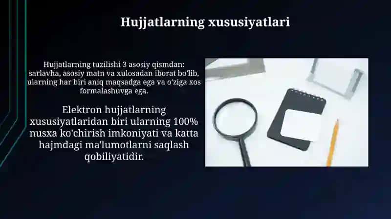Hujjat turlari va hususiyatlari 3