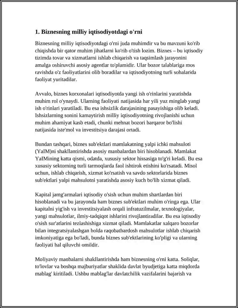 BIXESNI IQTISODIYOTDA TUTGAN O'RNI 3