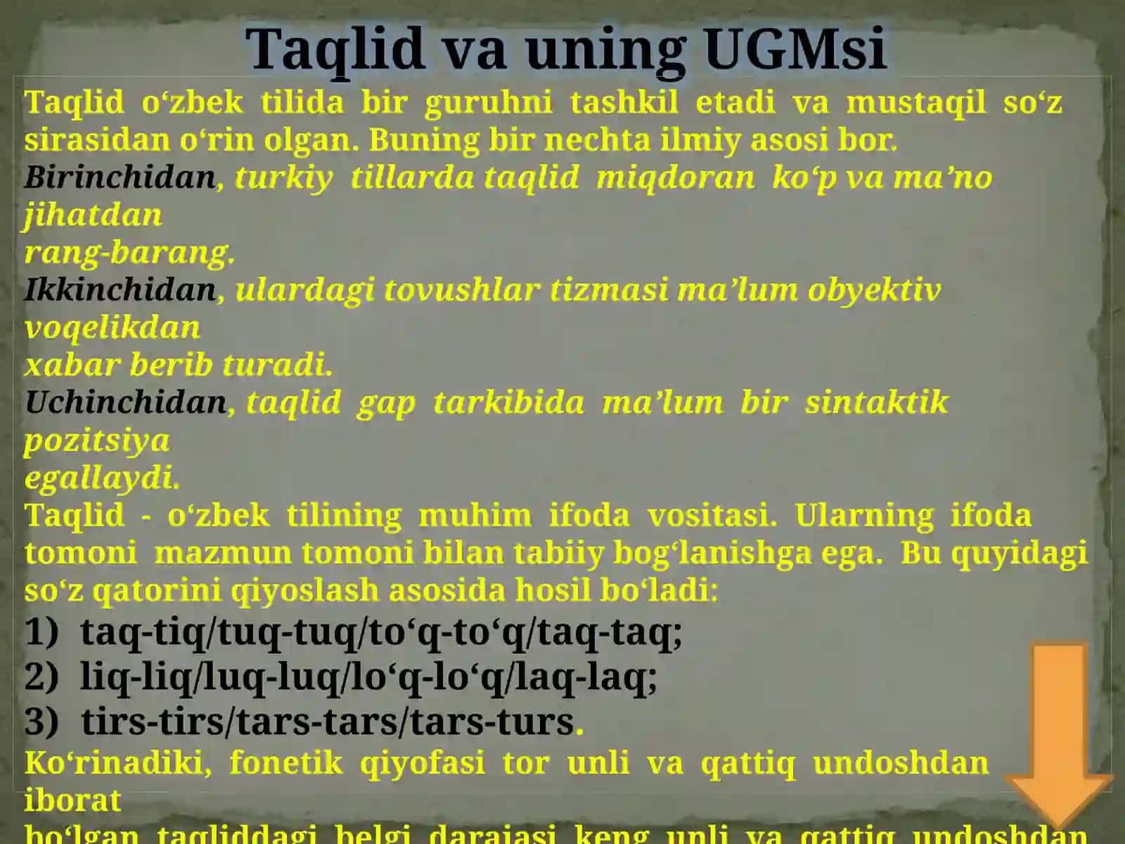 Taqlidlar 3