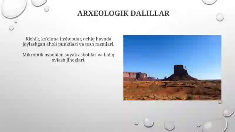 Mezolid davrida yodgorliklarini xususiyatlari 3