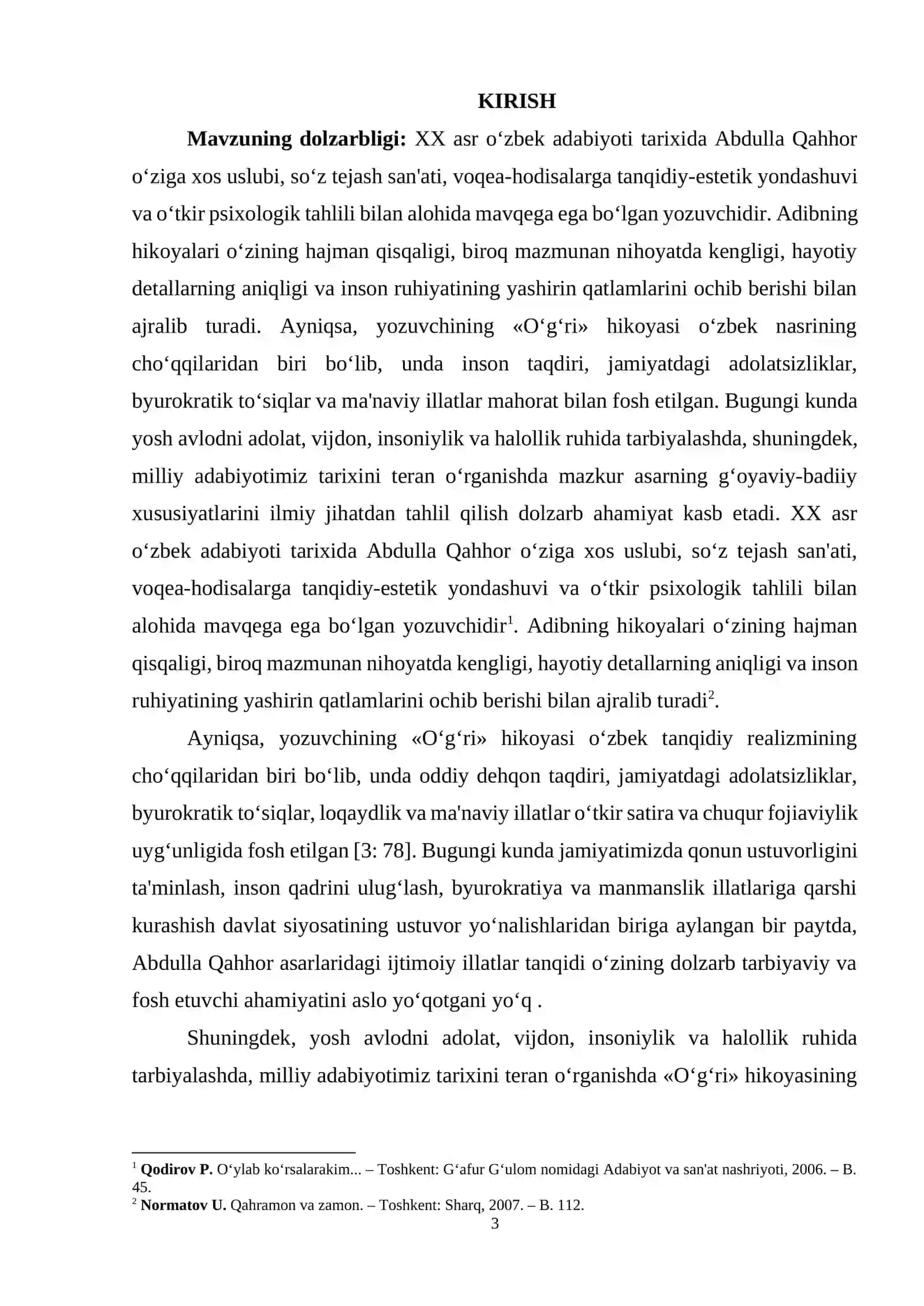 Abdulla Qahhor "Oʻgʻri" hikoyasida konfilikt turi 3