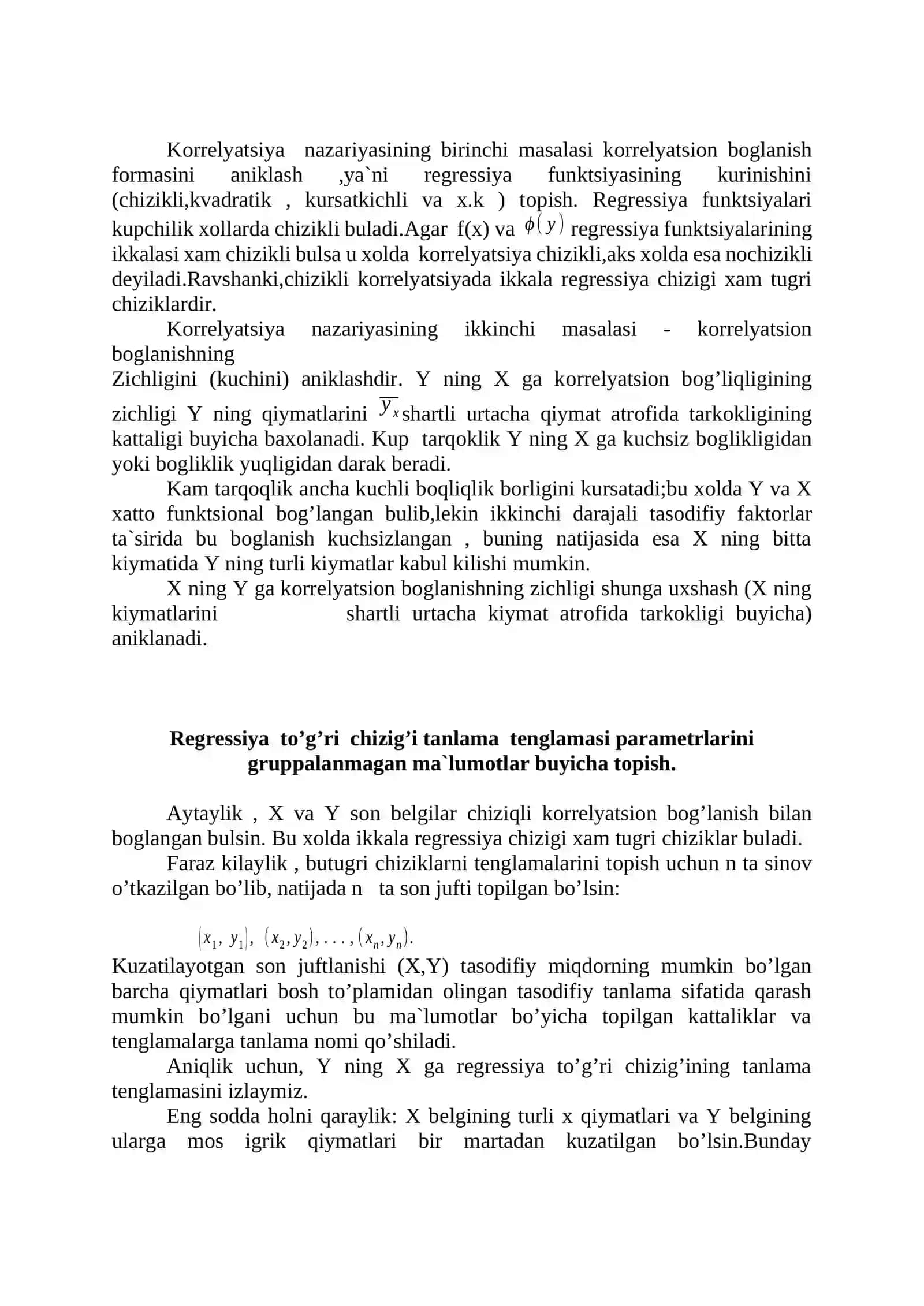 Funktsional, statistik va kоrrelyatsiоn bоg’lanishlar 3