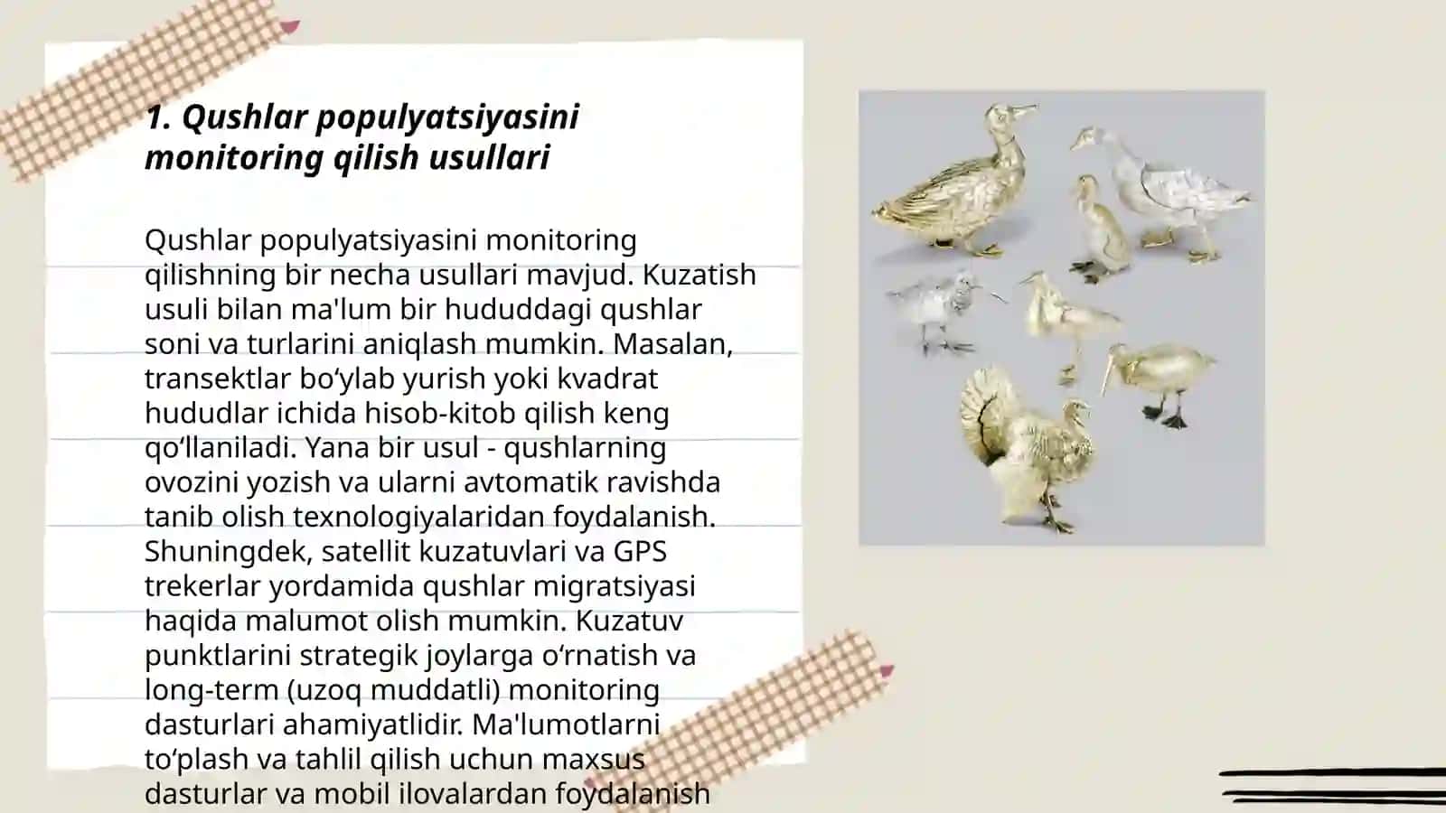 Biotsenozlarda qushlar sonini boshqarish metodlari 3