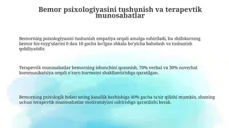 Bemorlarni parvarishlashda psixalogik yondashuv 3