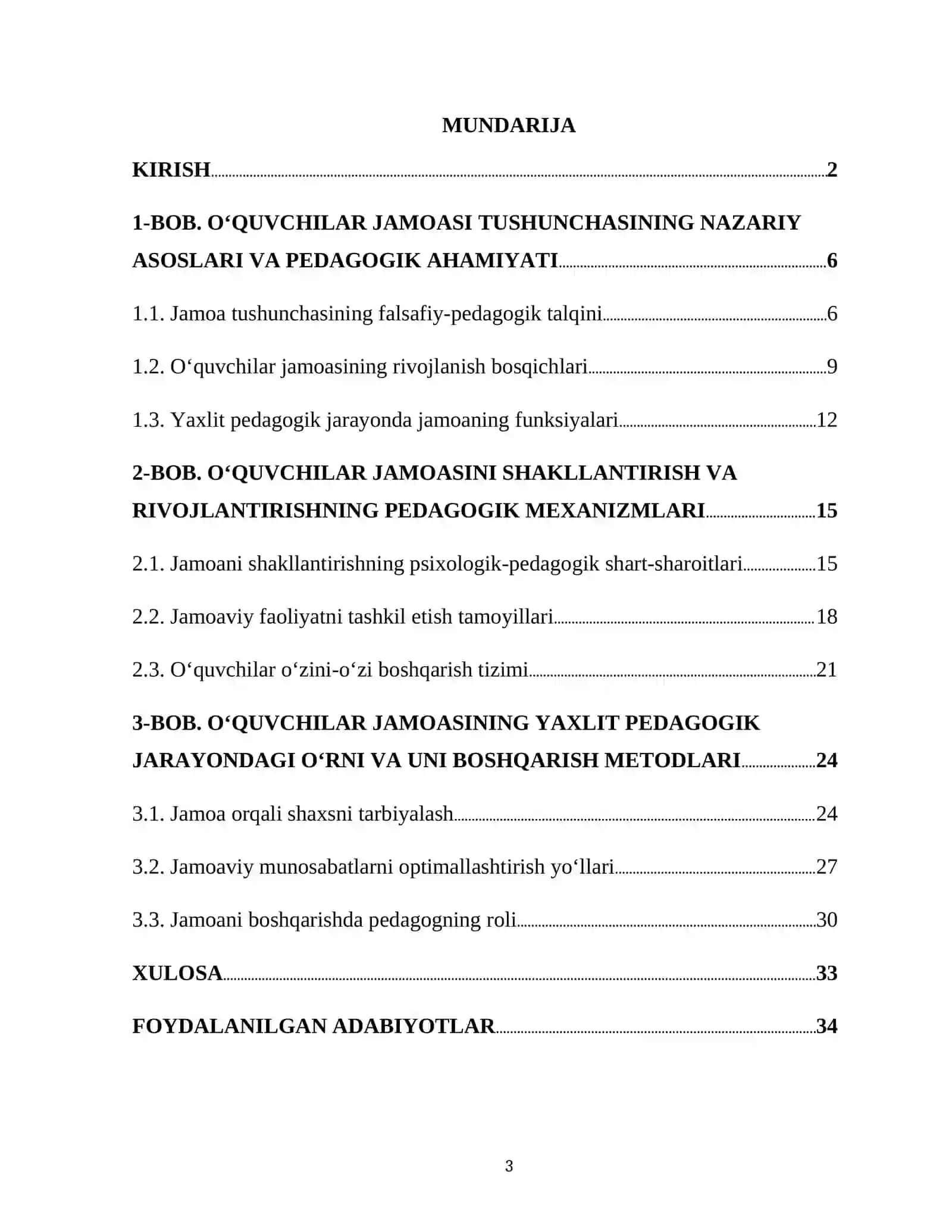 O‘QUVCHILAR JAMOASI – YAXLIT PEDAGOGIK JARAYONNING ASOSIY SHAKLI 3