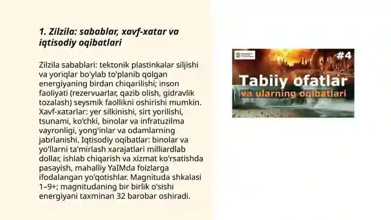 Kuzatilayotgan tabiiy ofatlar va ularning oqibatlari 3
