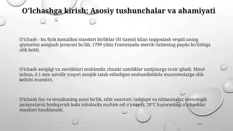 O'lchash Vositalari va Ularining Klassifikatsiyasi 3