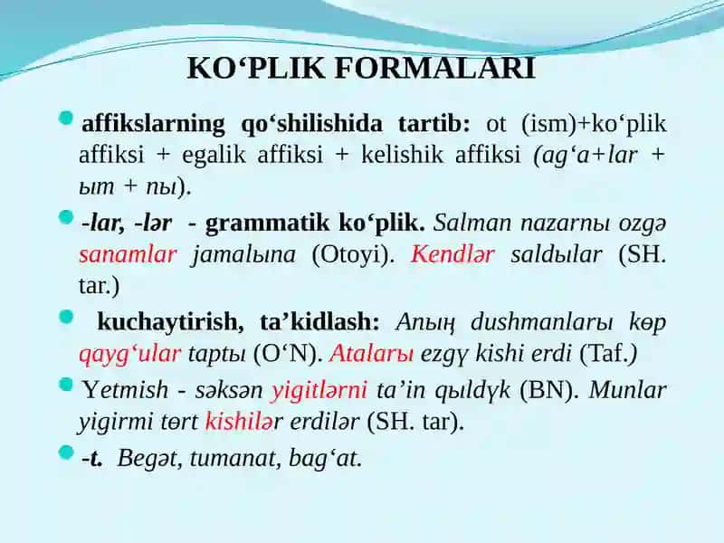 Qadimgi turkiy tilda so‘z yasalishi. Morfologiya. Mustaqil va yordamchi so‘z turkumlari 3