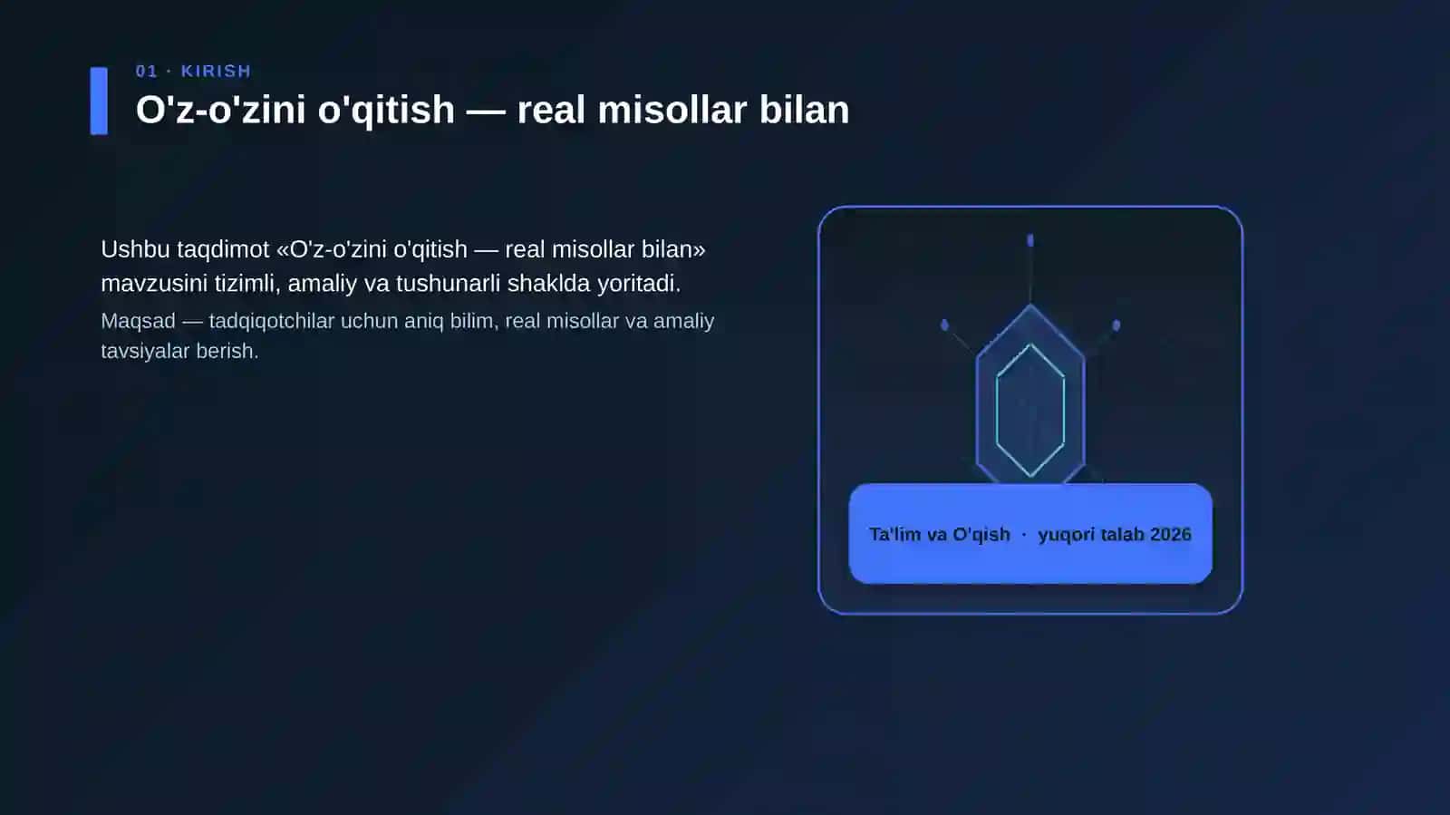O'z-o'zini o'qitish - real misollar bilan 3