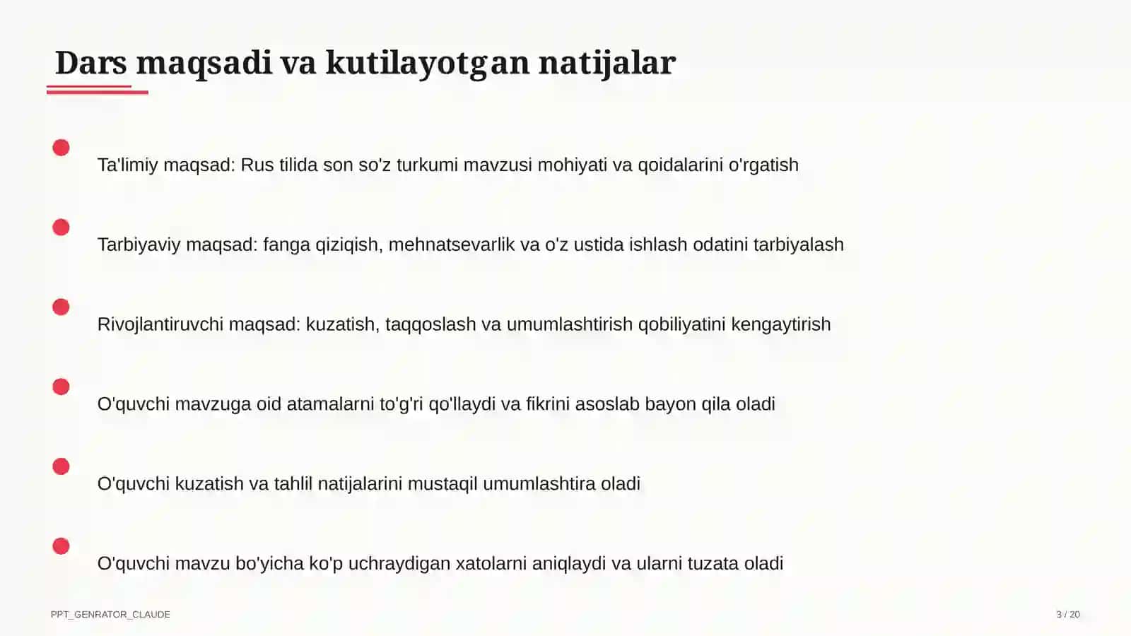 Rus tilida son so'z turkumi (6-sinf) 3