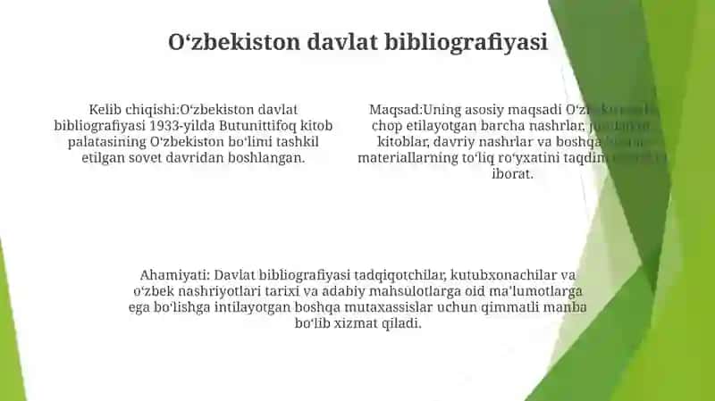 O'Zbekistonda Milliy Va Davlat Bibliografiyasi 3