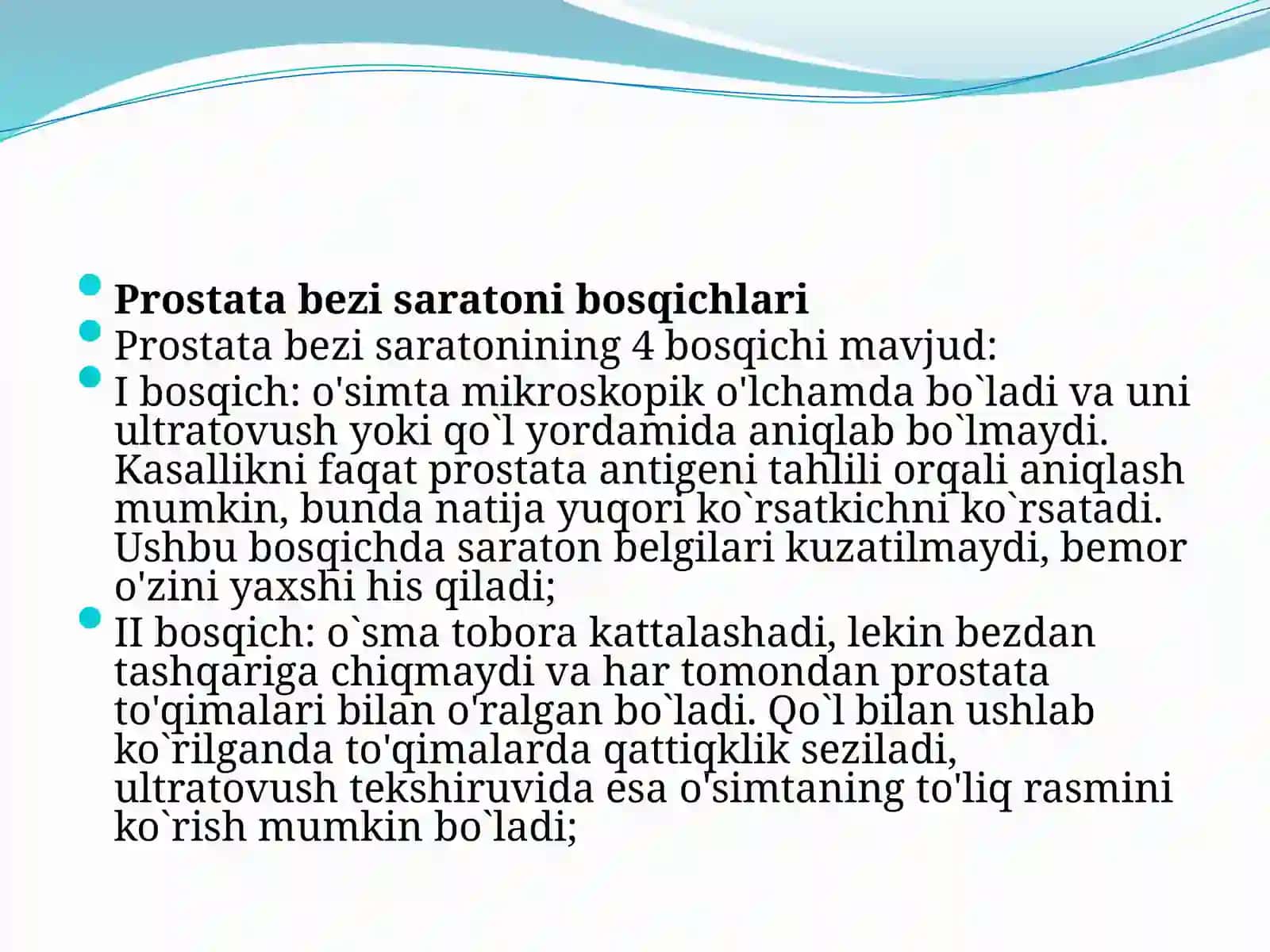 Prostata bezi o’smalari 3