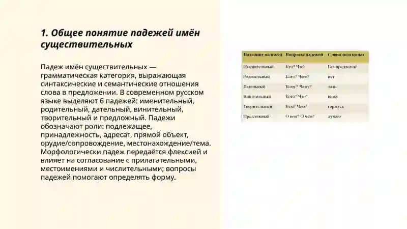 Падежи имéн существительных 3