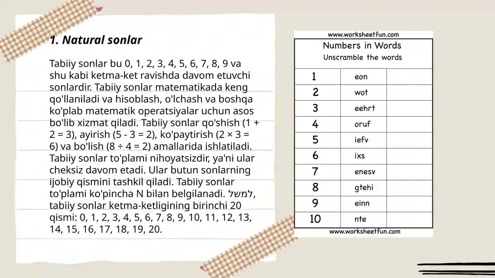 Natural sonlar 3