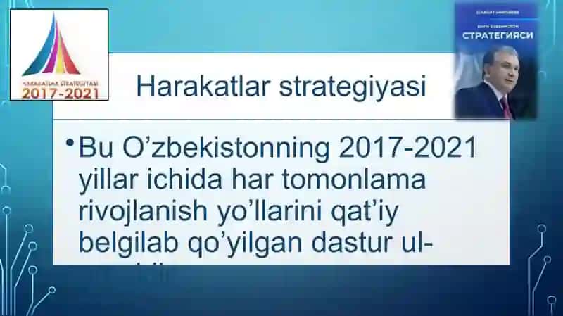 Oʻzbekistonni yanada rivojlantirish bòyicha «Harakatlar strategiyasi» ning asosiy yoʻnalishlari 3