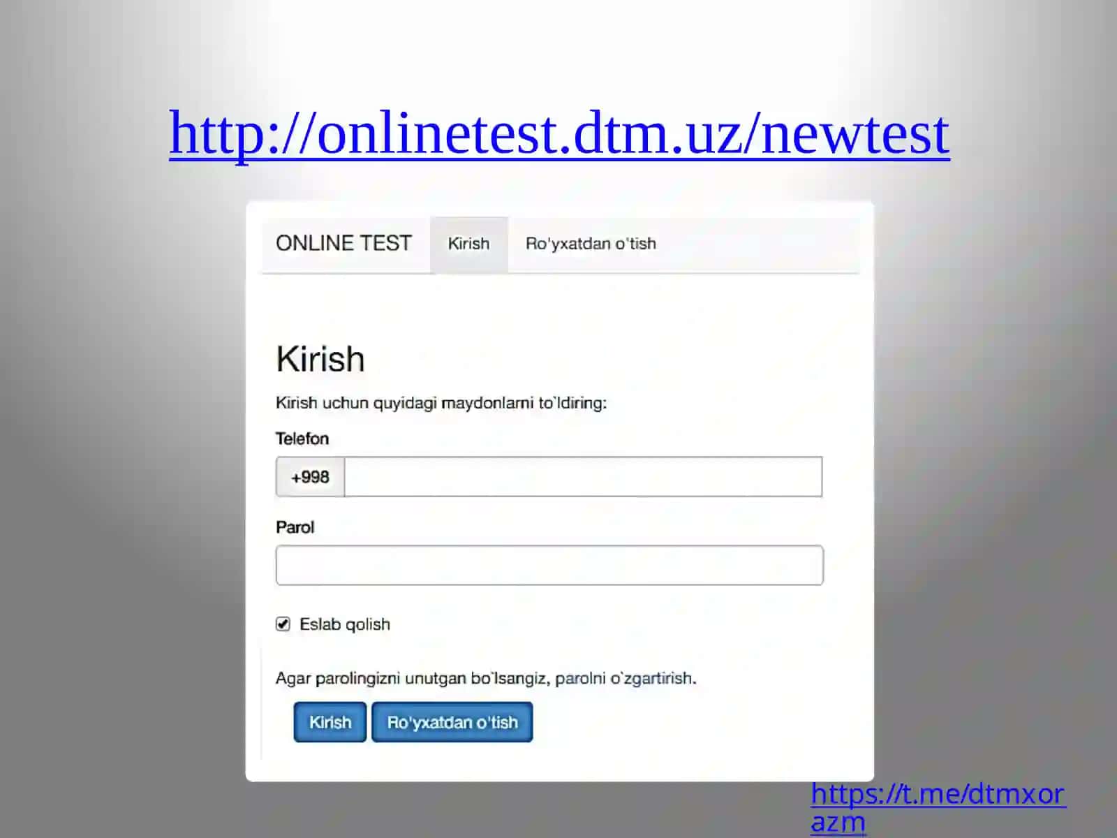Online testdan foydalanish yo‘riqnomasi 3