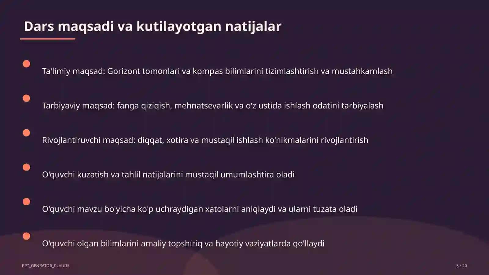 Gorizont tomonlari va kompas (3-sinf) 3