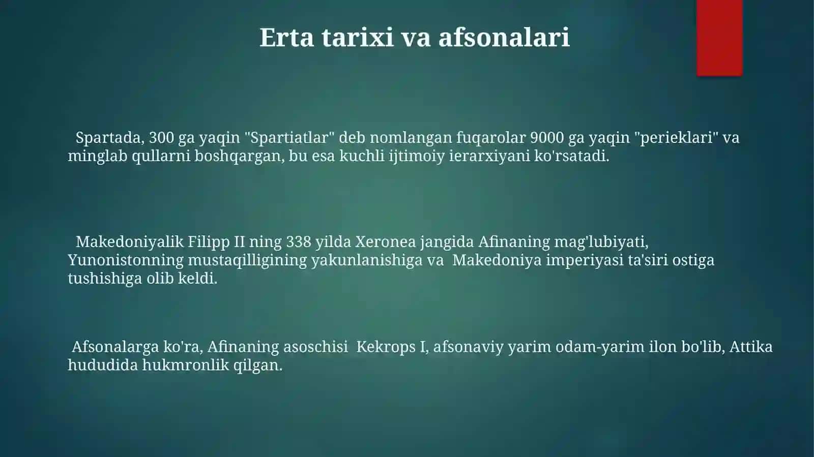 Jahontarixifanidan Sparta va Afina davlatlari bo‘yicha taqdimot tayyorlash 3