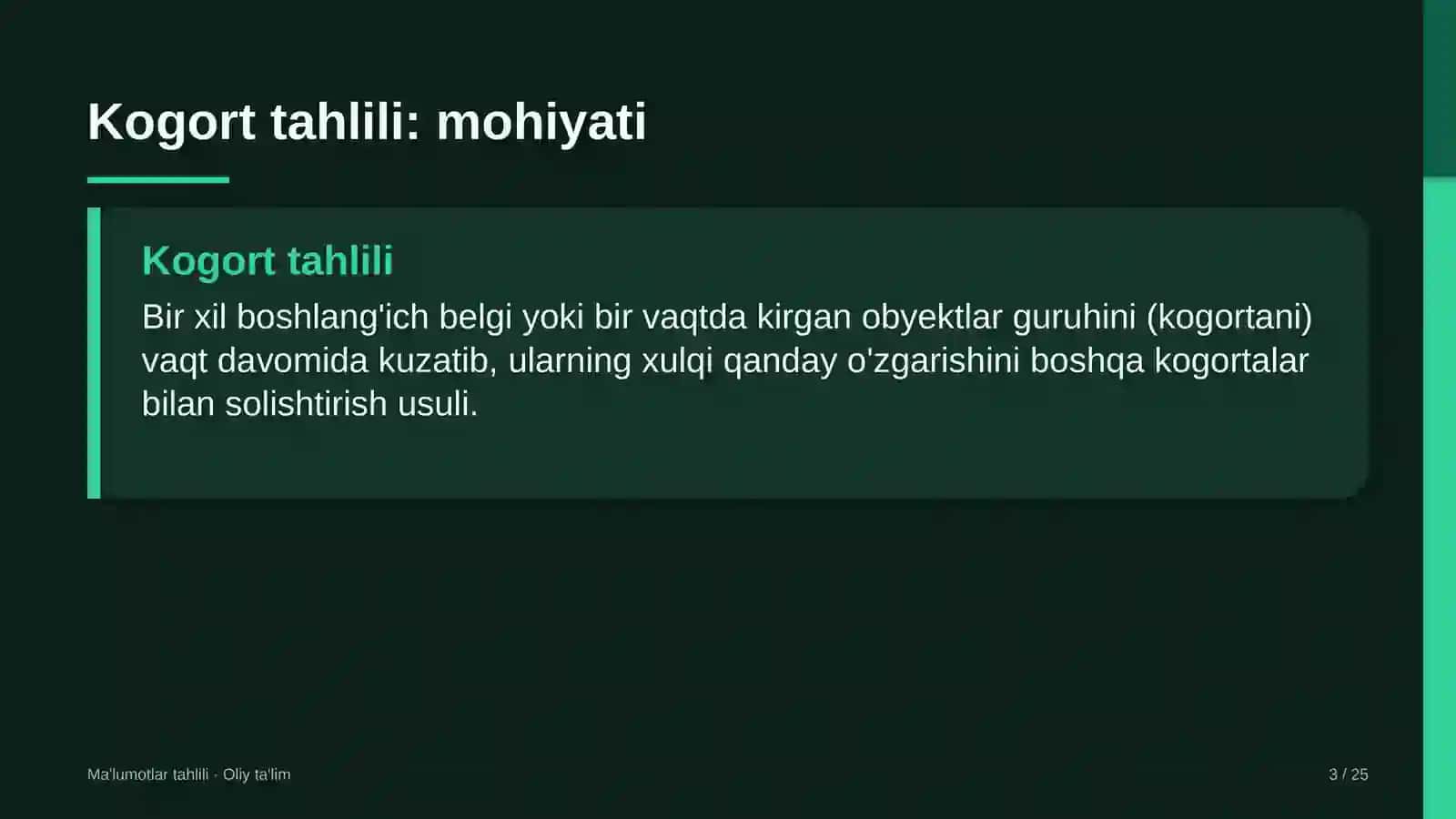 radiostansiyalarda kogort tahlilini o'tkazish 1189 3