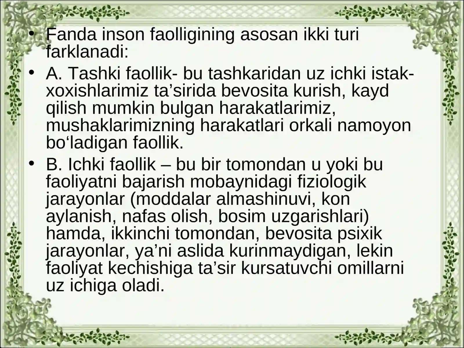 Fikrlash faoliyatining psixofiziologiyasi 3