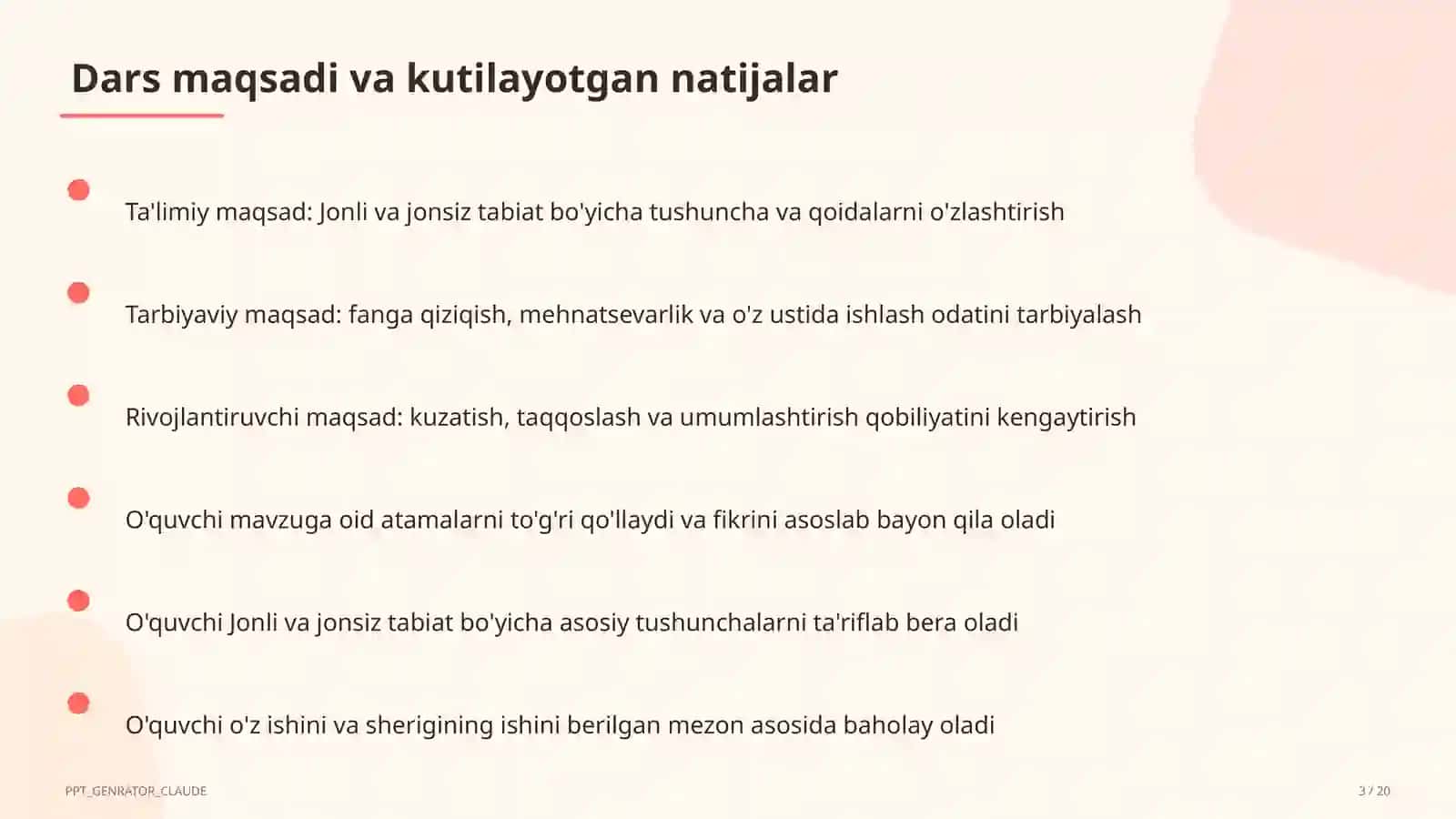 Jonli va jonsiz tabiat (2-sinf) 3