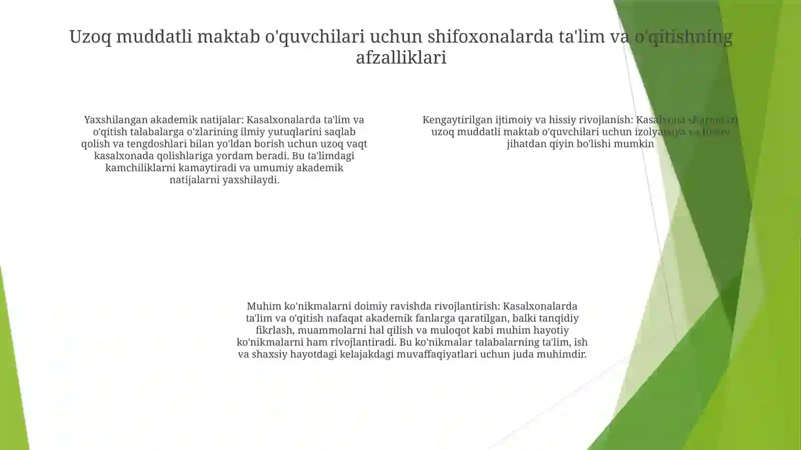 Shifoxonalarda Uzoq Davolanuvchi Maktab O‘Quvchilarni Ta‘Lim Va Tarbiyalash Konsepsiyasi 3