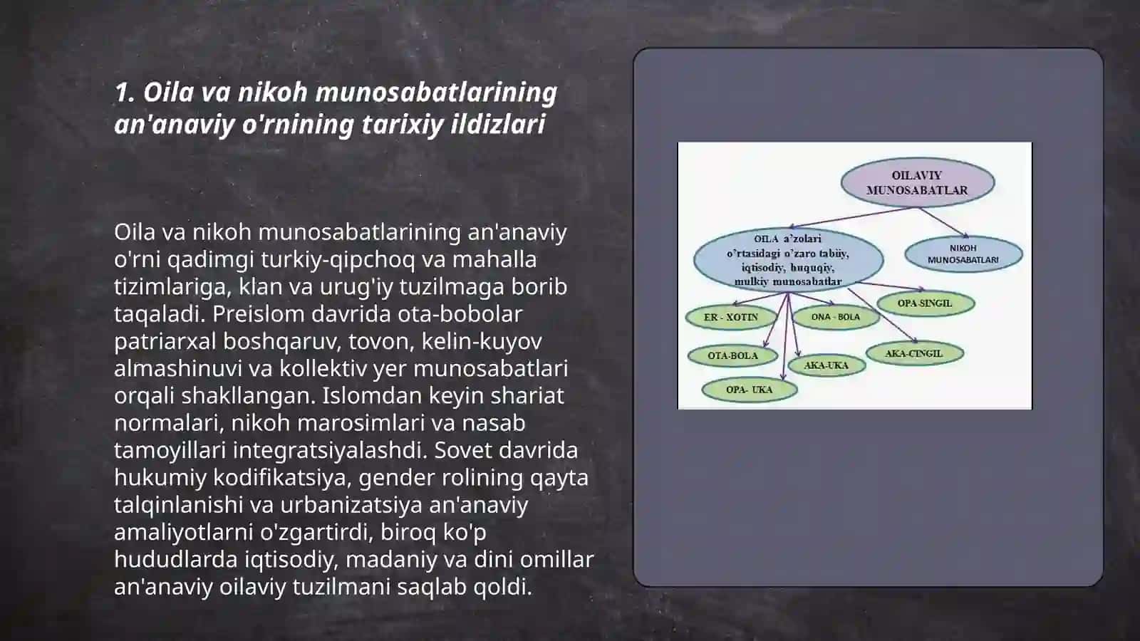 Oila va nikoh munosabatlarining an'anaviy o'rnining tarixiy ildizlari 3