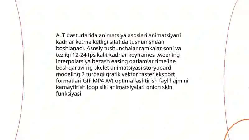 ALT dasturlarida animatsiya ishlari 3