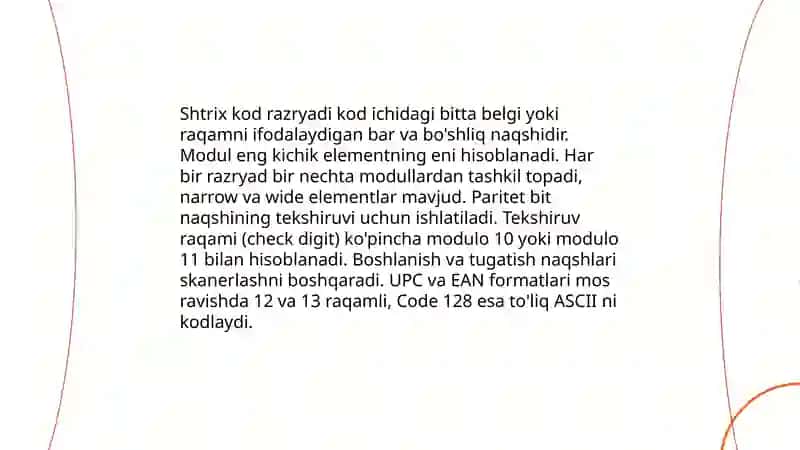 Shtrix kodlash razryadlari 3