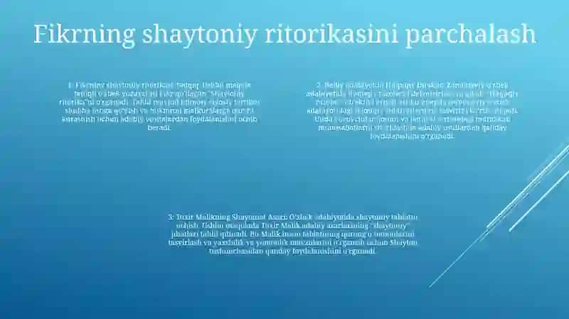 Badiy Adabiyotda Huquqiy Dirskus Toxir Malikning Shaytanat Asari 3