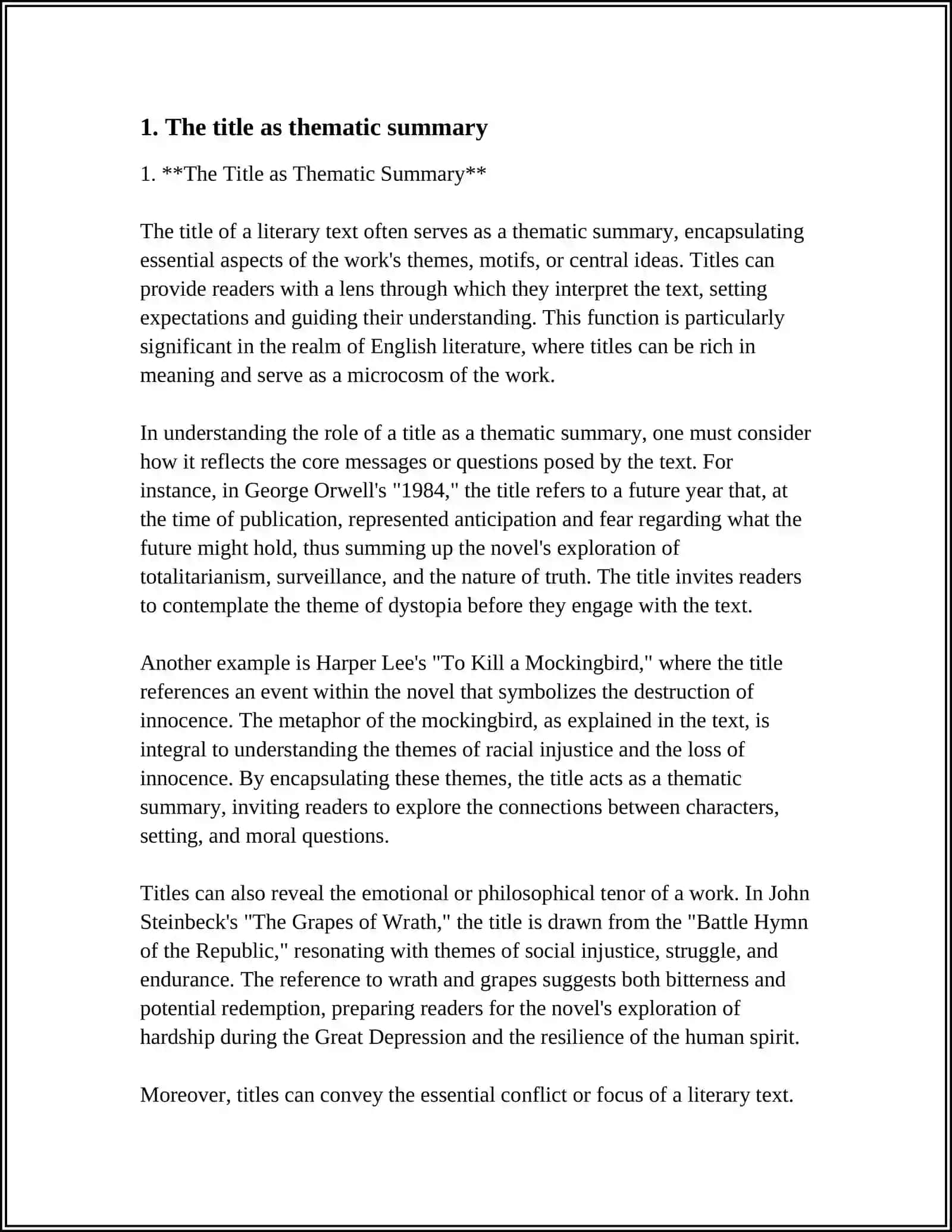THE ROLE OF THE TITLE OF LITERARY TEXT 3