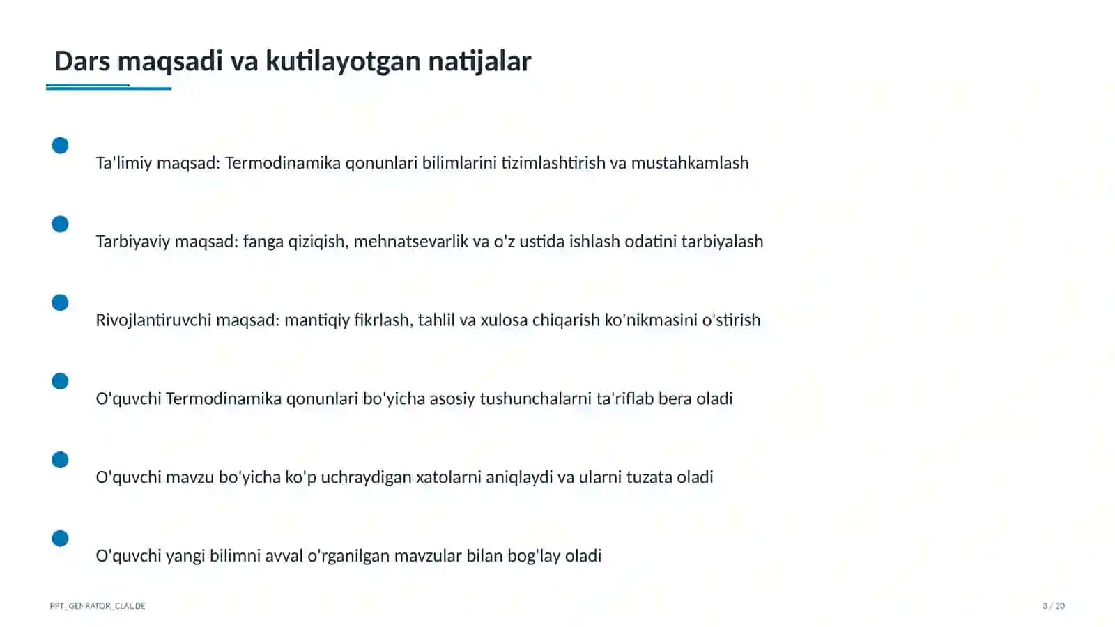 Termodinamika qonunlari (10-sinf) 3