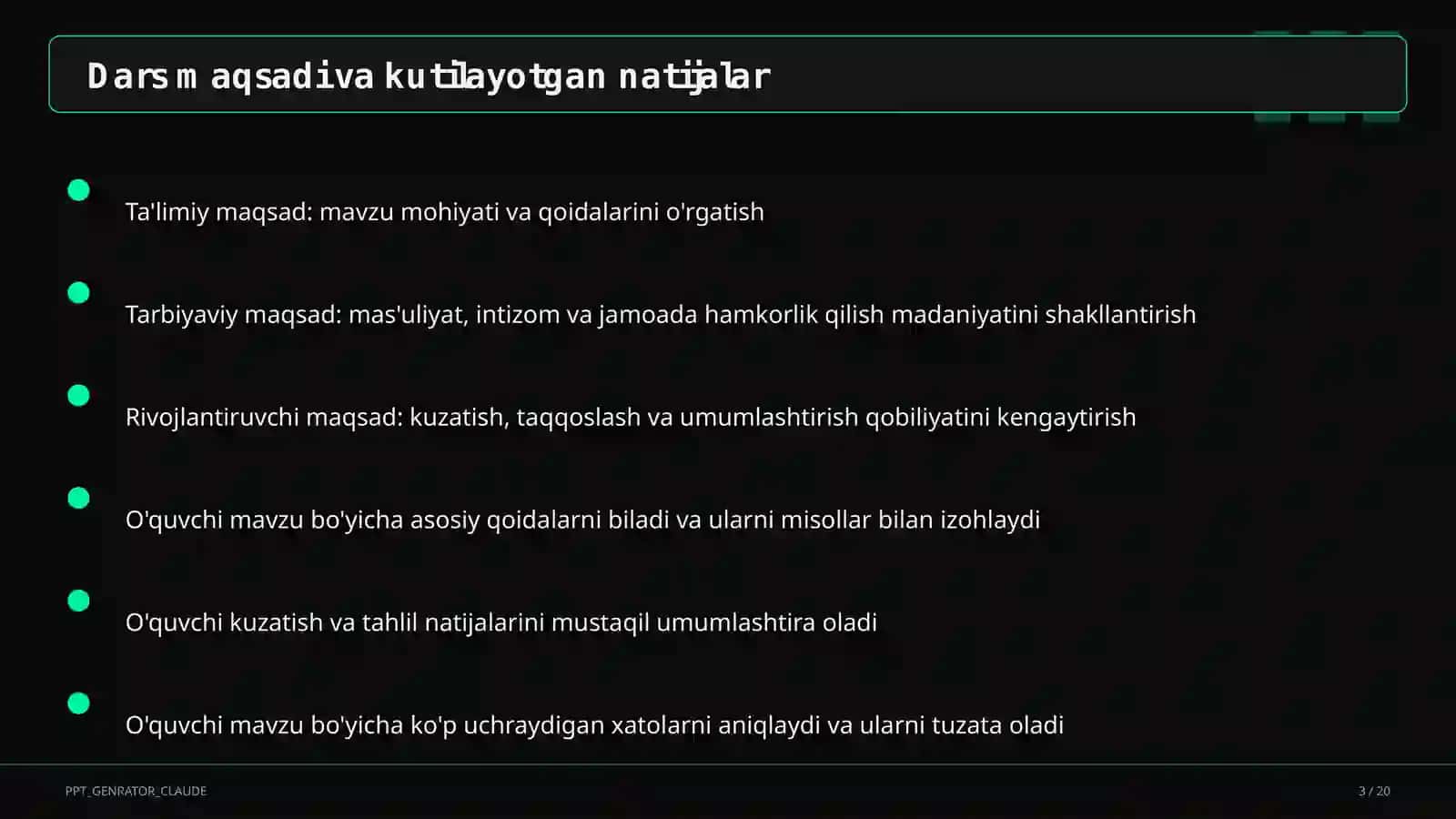 Rus tilida bir bosh bo'lakli gaplar (8-sinf) 3