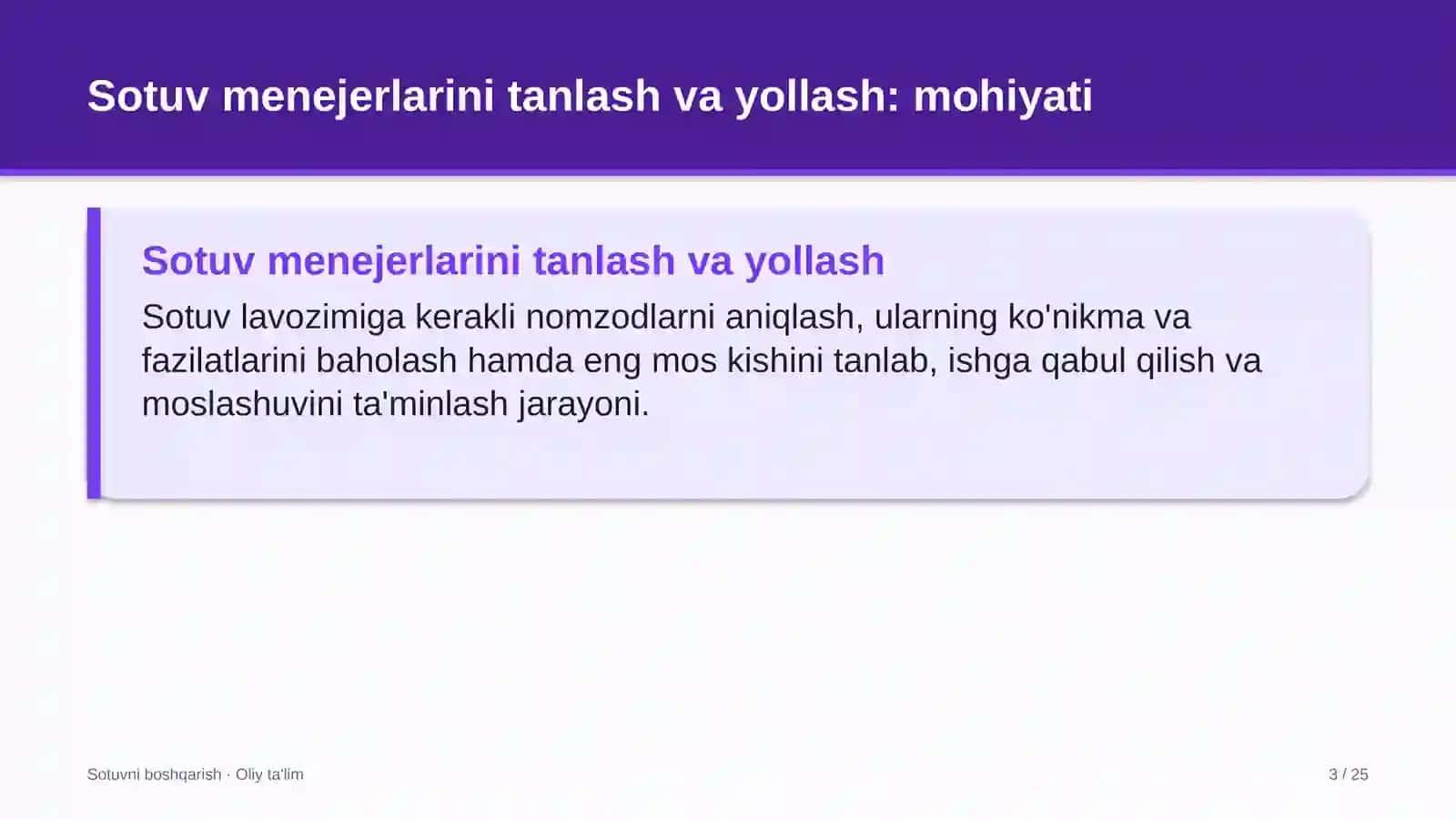 Ehtiyot qismlar do'konlarida sotuv menejerlarini tanlash va yollash 3