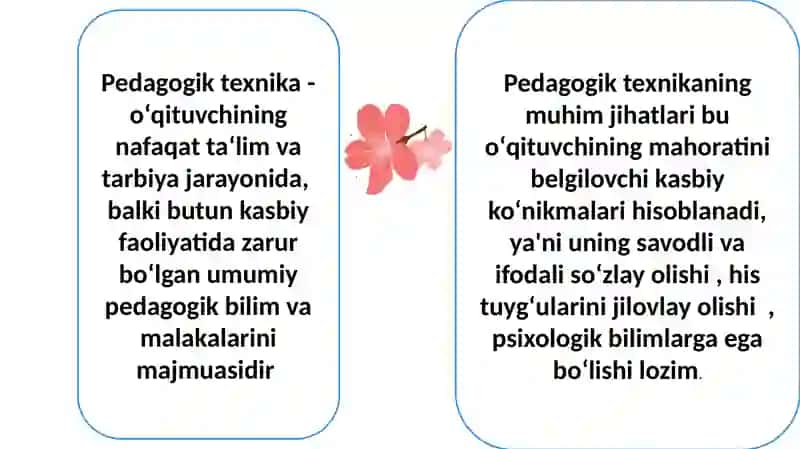 Pedagogik texnika haqida tushuncha va pedagogik texnikani shakllantirish uslublari 3