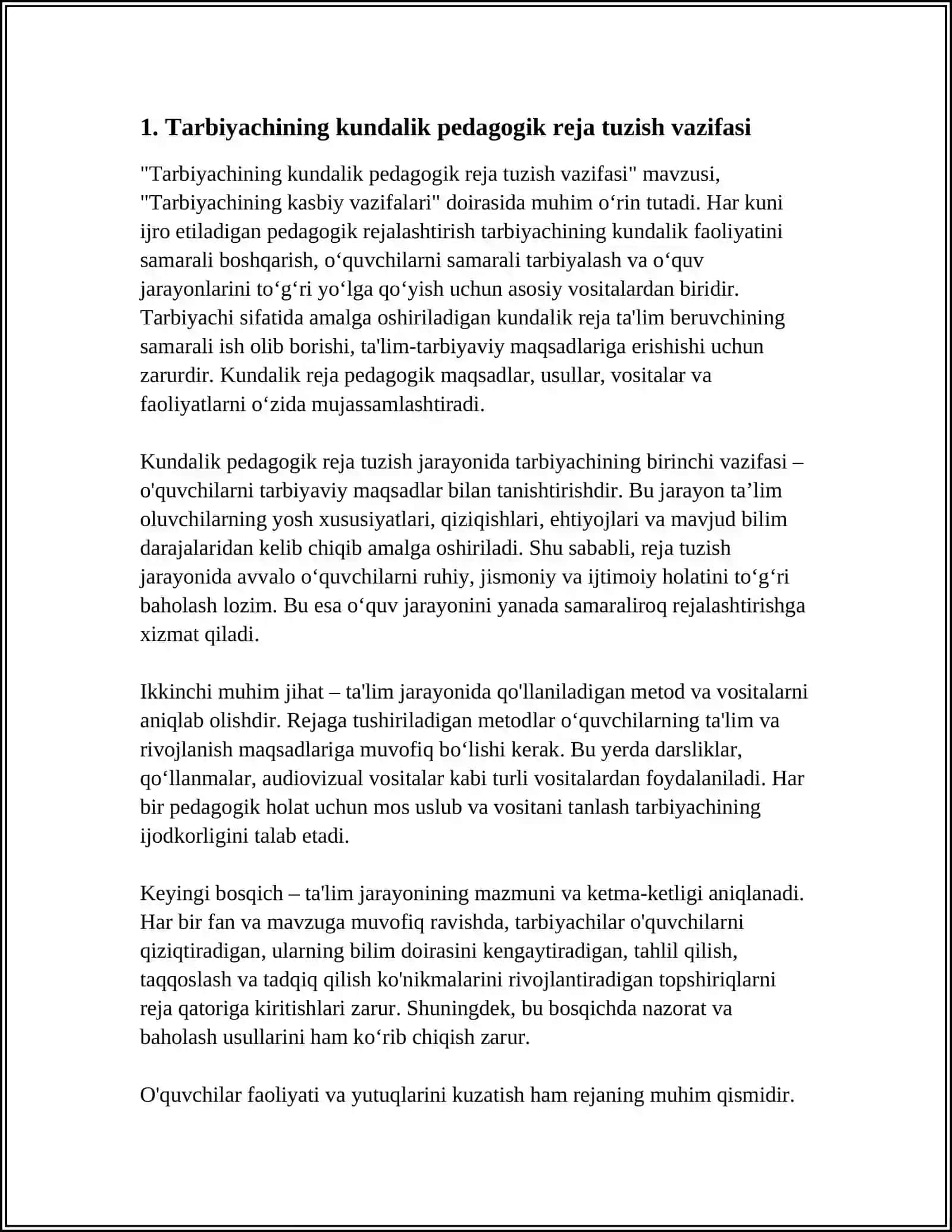 TARBIYACHINING KASBIY VAZIFALARI 3