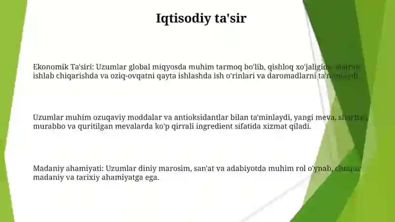 Uzum mahsulotlarining inson hayotidagi ahamiyati 3