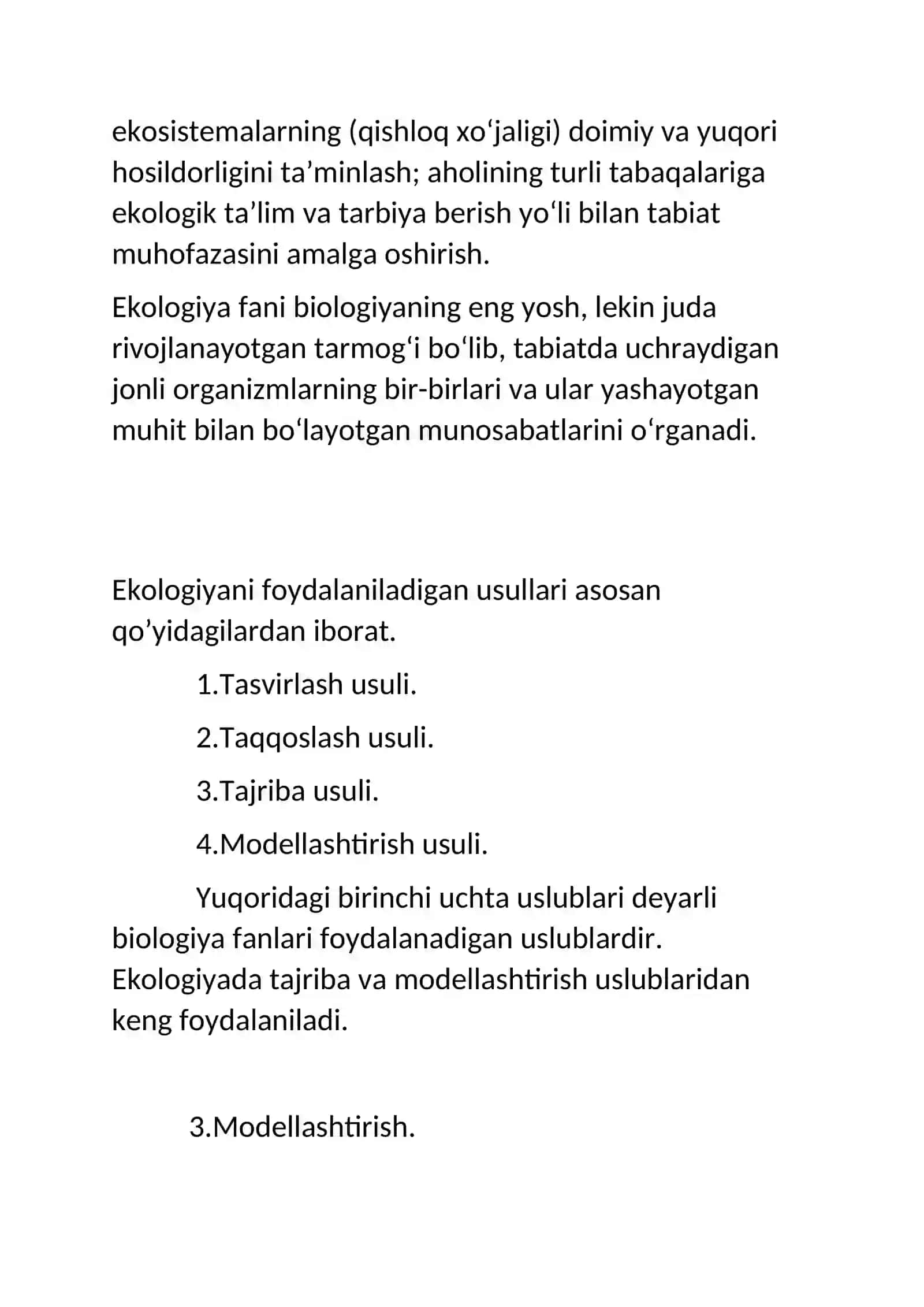 Ekologiya va atrof muhit muhofazasi fani 3
