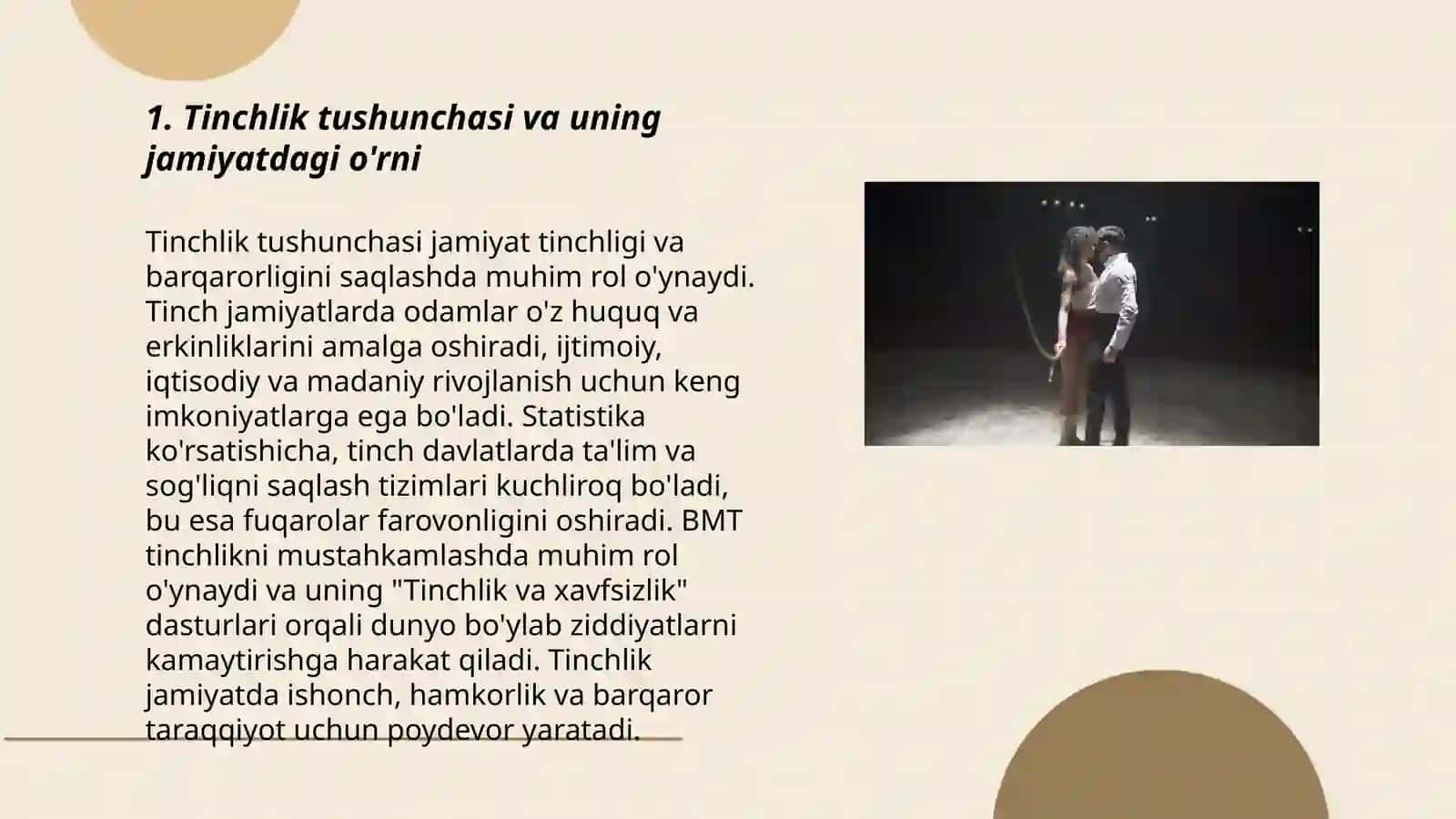 Tinchlik va Adolatning Bashariyat Hayotidagi O'rni 3